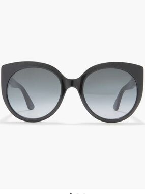 NWT Gucci Black Round Cat-Eye 55mm Sunglasses